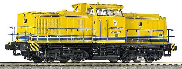 Diesel locomotive W203 of railroad construction company Leonhard Weiss GmbH<br /><a href='images/pictures/Roco/62817.jpg' target='_blank'>Full size image</a>